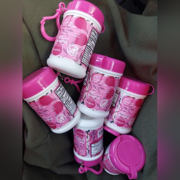 Lot Of 6 Keychain Hand WIPES New Scent  Viral TIKTok Biopure - Picture 1 of 2